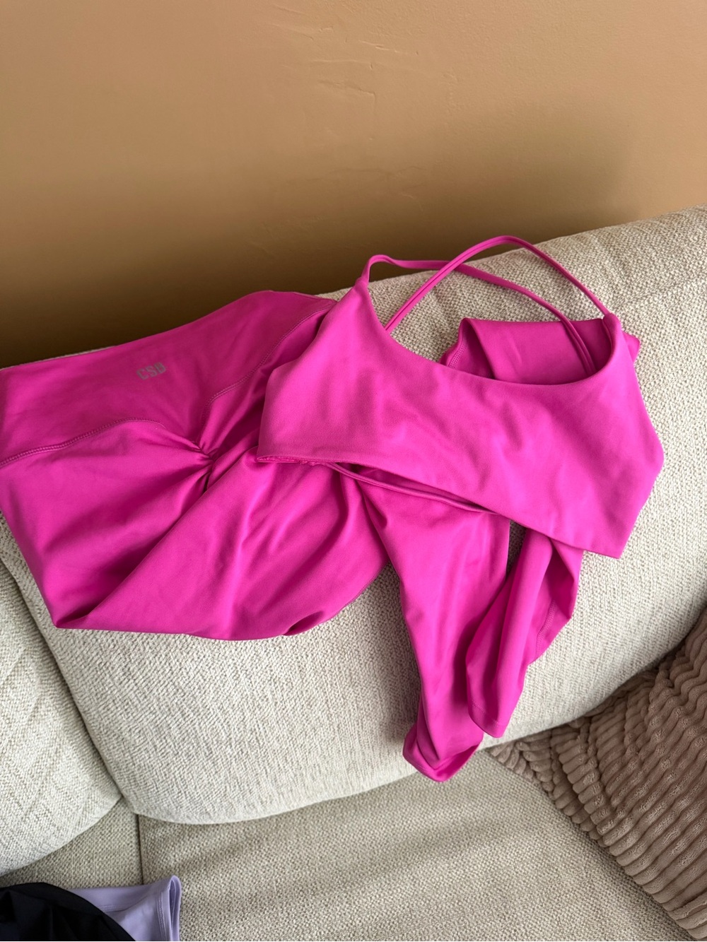 CSB serenity workout set hot pink